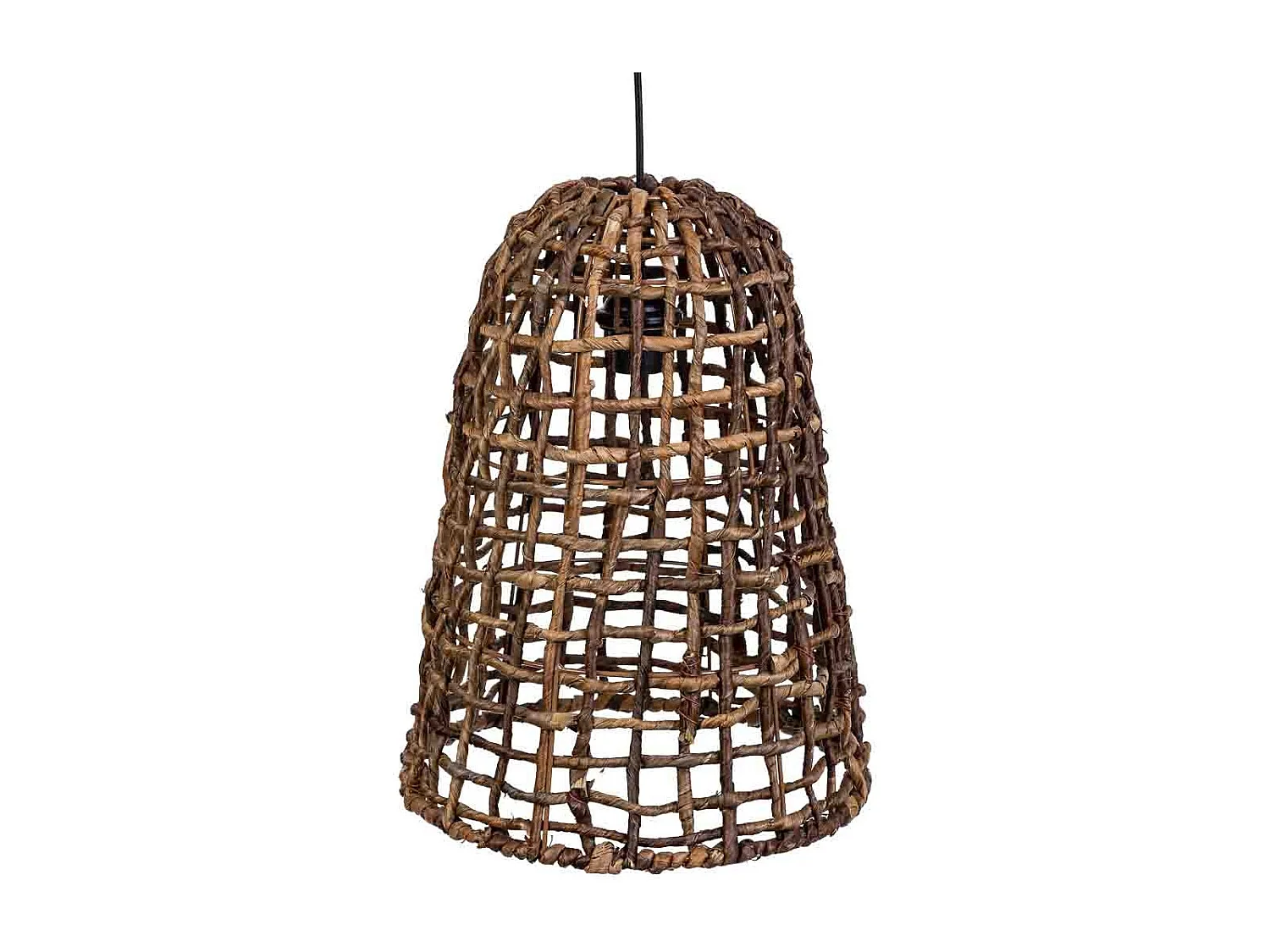Lampada da soffitto in foglia di banano naturale marrone, D36x47h cm