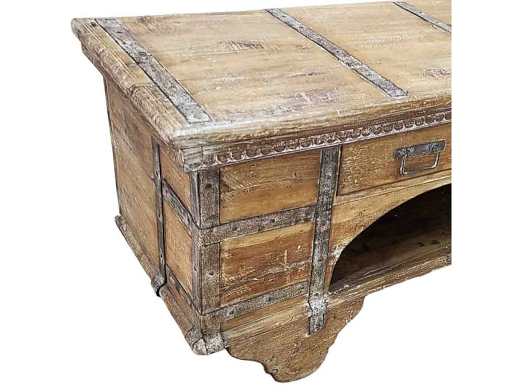 Meuble bas en bois, fabriqué artisanalement, 165-175x45x57 cm