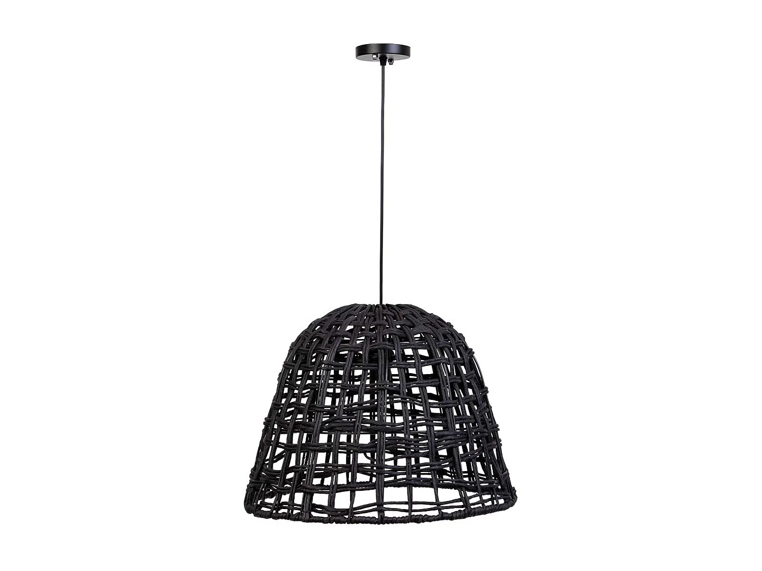 Schwarze Papier-Deckenlampe, d48,5x36h cm