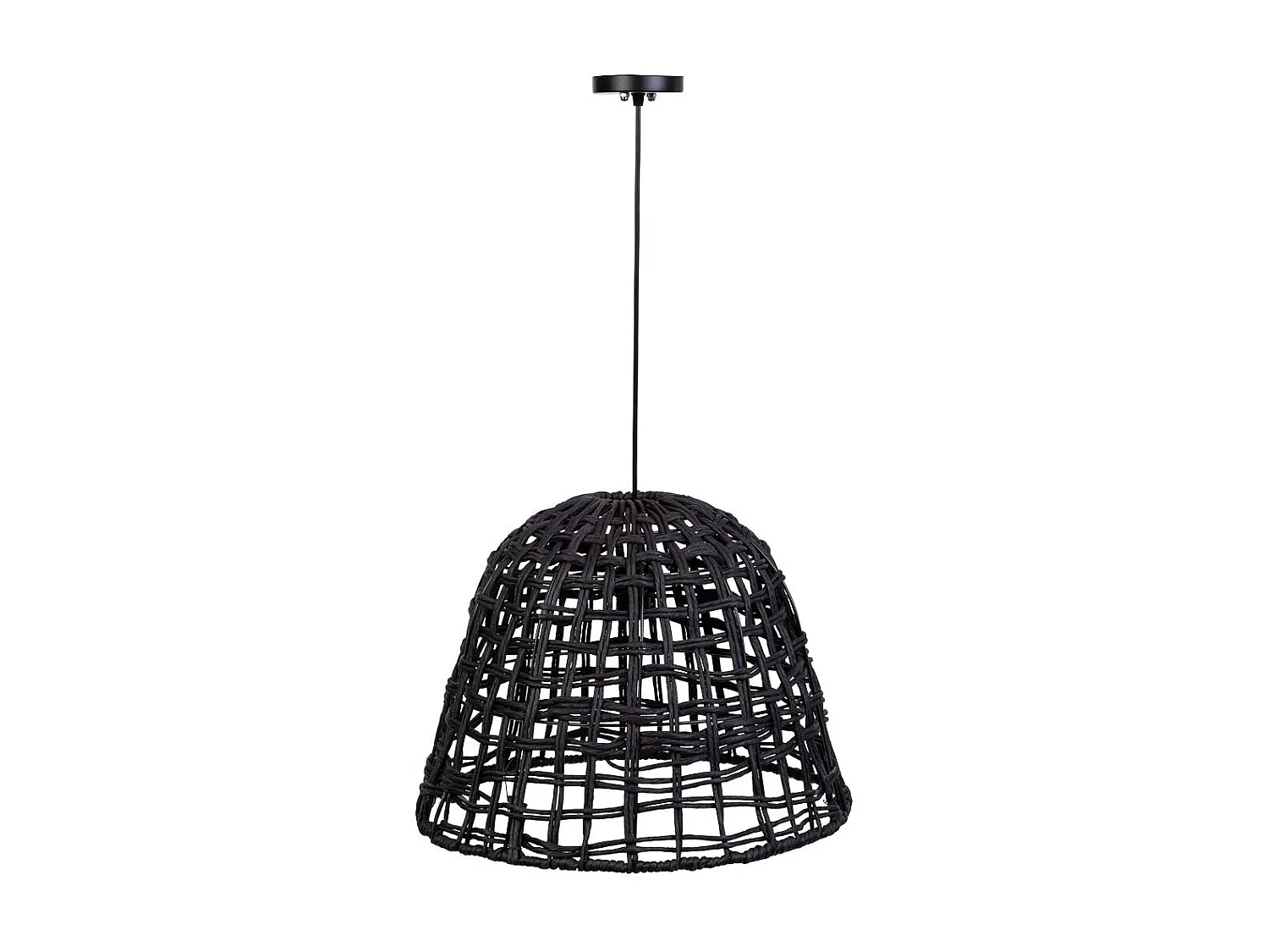 Schwarze Papier-Deckenlampe, d48,5x36h cm