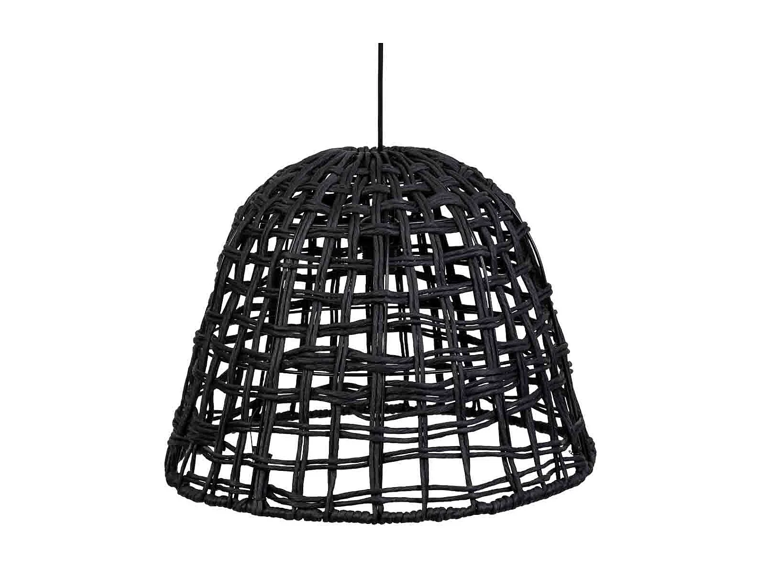 Schwarze Papier-Deckenlampe, d48,5x36h cm