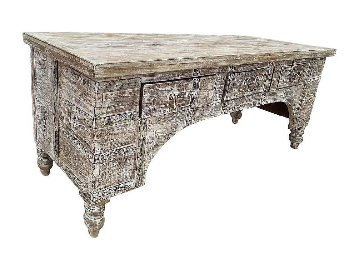 Meuble bas en bois, fabriqué artisanalement, 165-175x45x57 cm