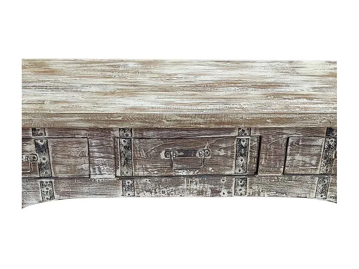 Meuble bas en bois, fabriqué artisanalement, 165-175x45x57 cm