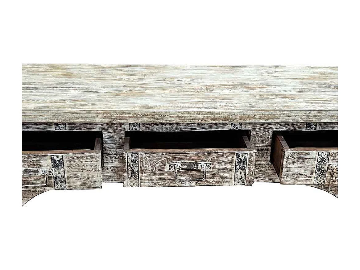 Meuble bas en bois, fabriqué artisanalement, 165-175x45x57 cm