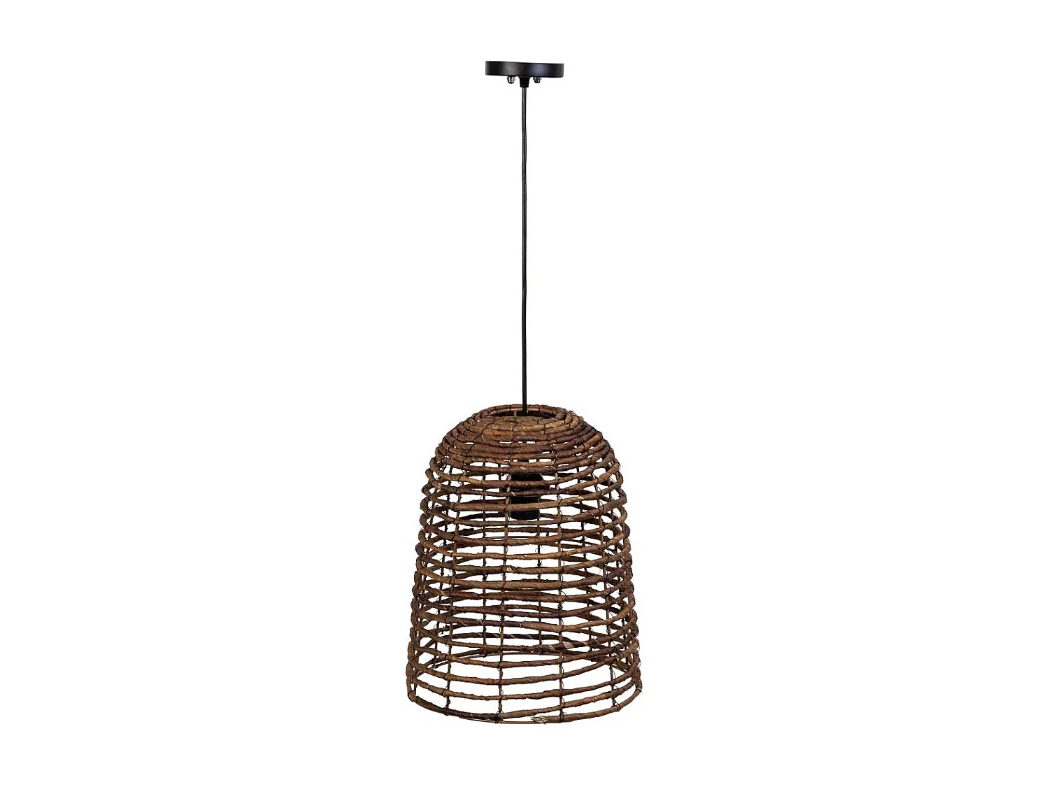 Lampada da soffitto in foglia di banano naturale marrone, D30x36,5h cm