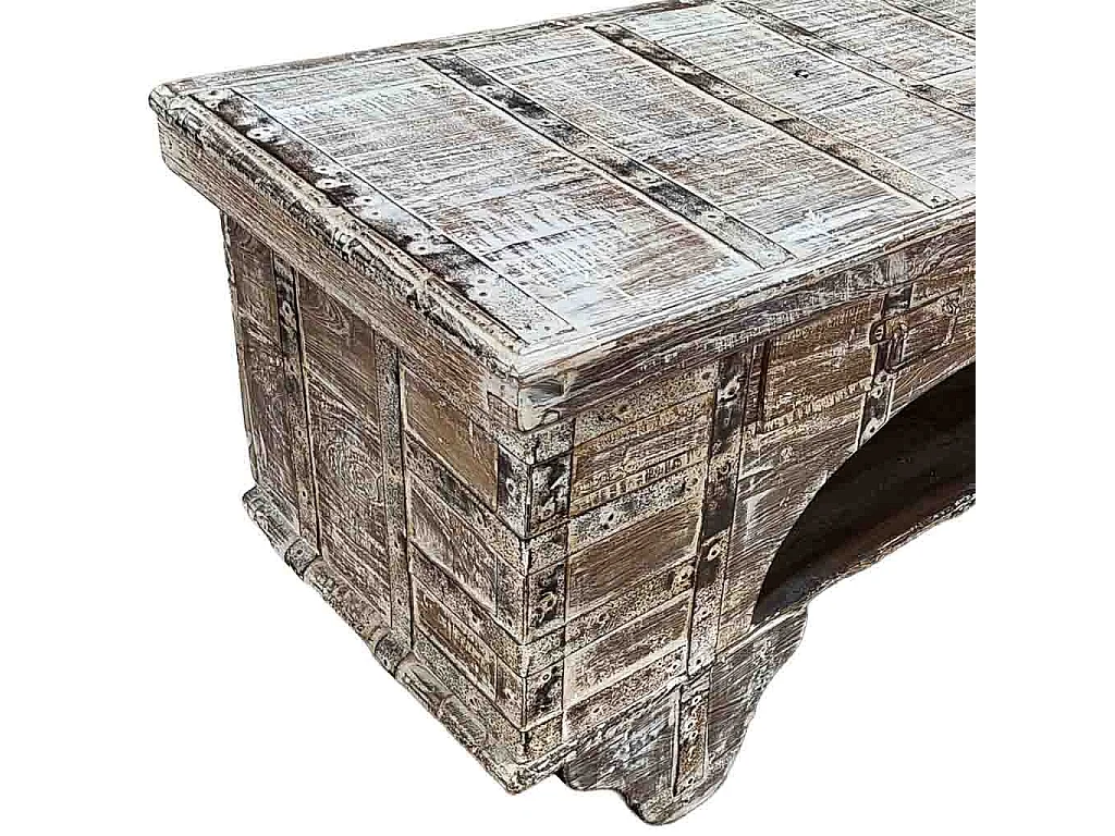 Meuble bas en bois, fabriqué artisanalement, 165-175x45x57 cm