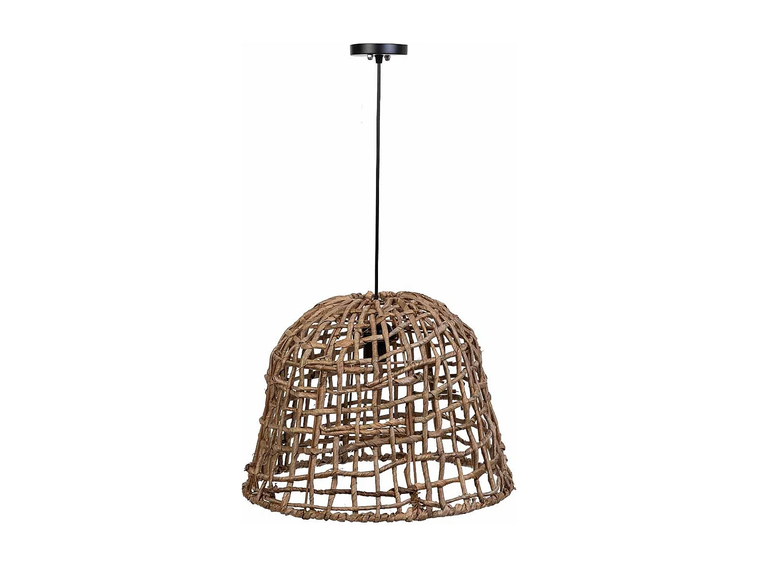 Lampada da soffitto in foglia di banano marrone naturale, D42x30h cm