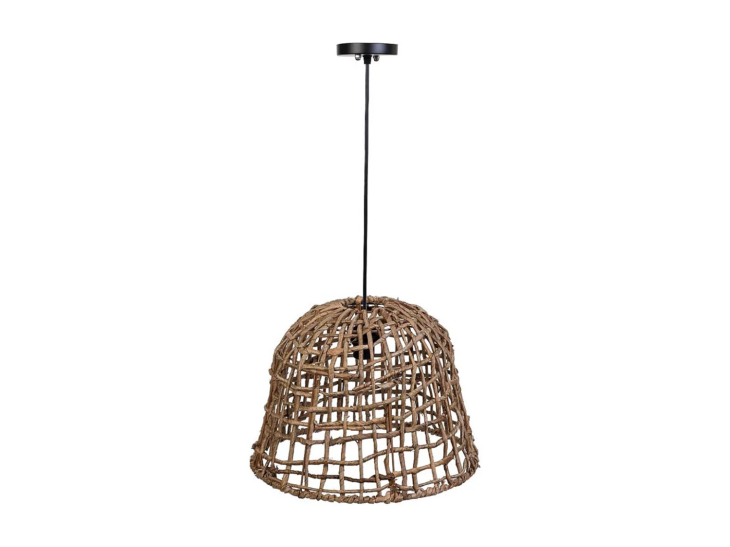 Lampada da soffitto in foglia di banano marrone naturale, D42x30h cm