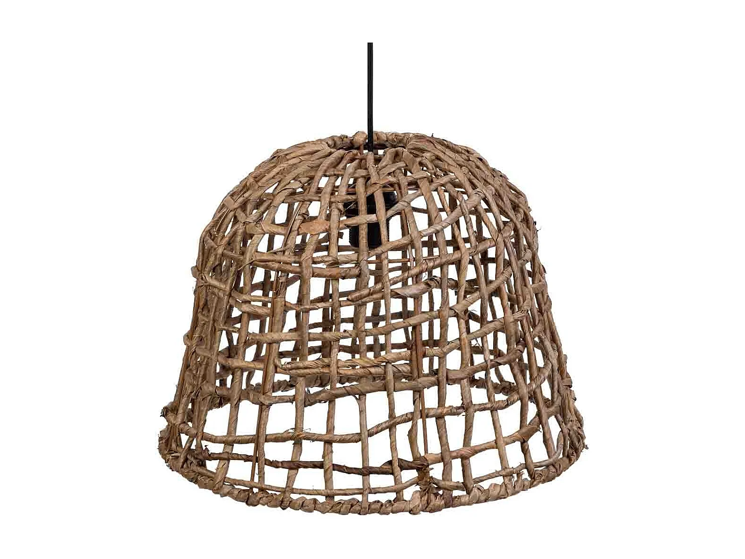 Lampada da soffitto in foglia di banano marrone naturale, D42x30h cm