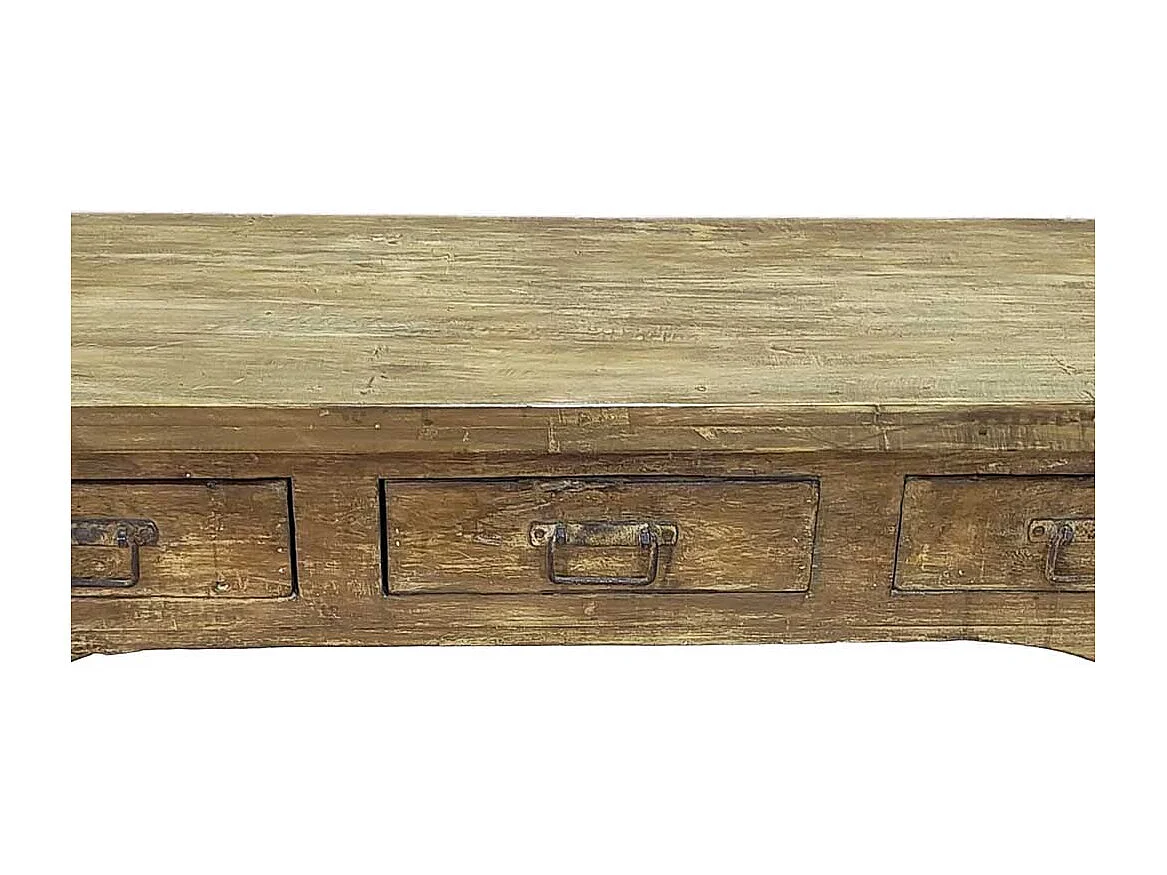 Meuble bas en bois, fabriqué artisanalement, 165-175x45x57 cm