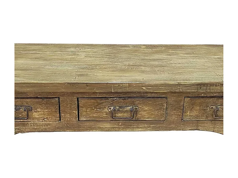 Meuble bas en bois, fabriqué artisanalement, 165-175x45x57 cm