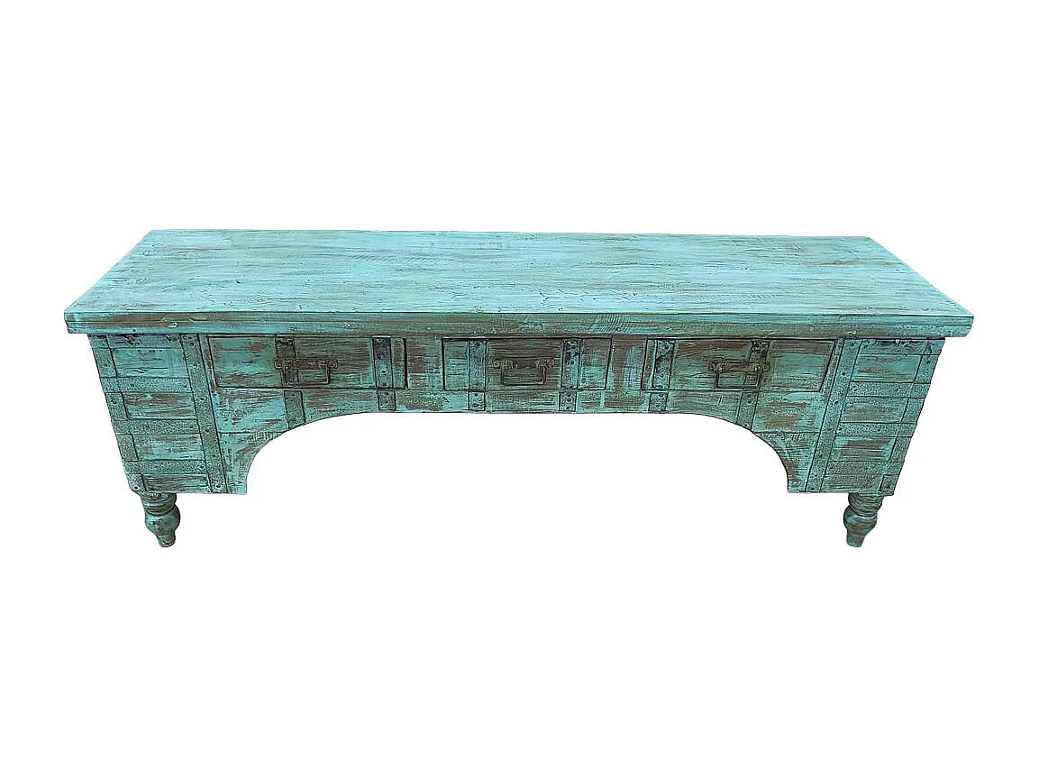 Mueble bajo de madera artesanal 165-175x45x57h cm