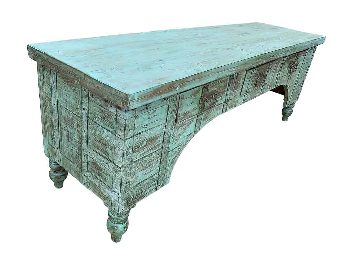Mueble bajo de madera artesanal 165-175x45x57h cm