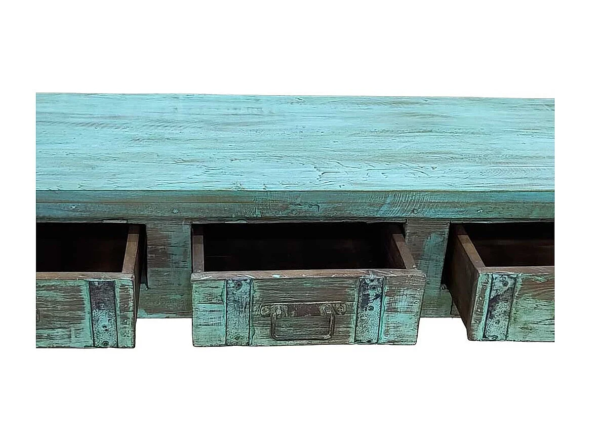Mueble bajo de madera artesanal 165-175x45x57h cm