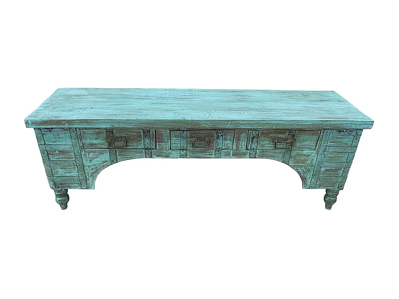 Mueble bajo de madera artesanal 165-175x45x57h cm