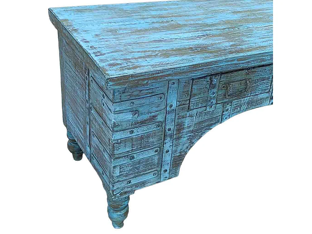 Meuble bas en bois, fabriqué artisanalement, 165-175x45x57 cm