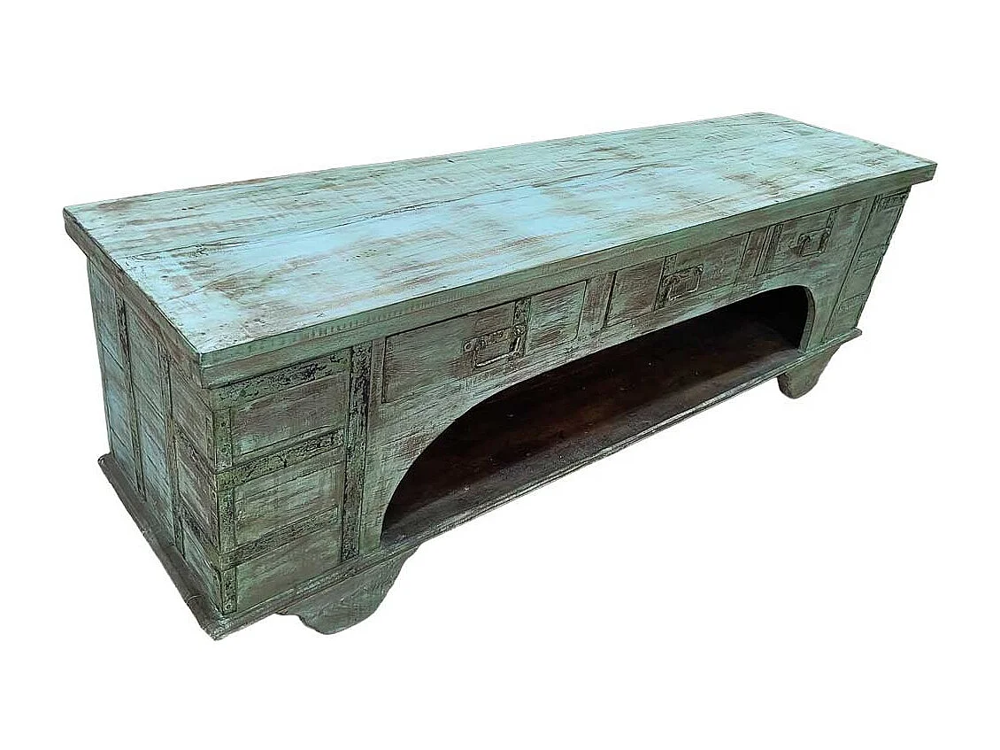 Mueble bajo de madera artesanal 165-175x45x57h cm