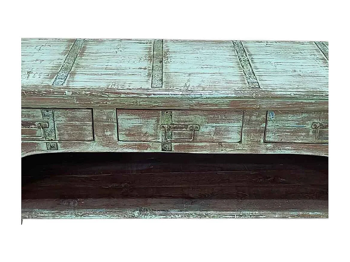 Mueble bajo de madera artesanal 165-175x45x57h cm