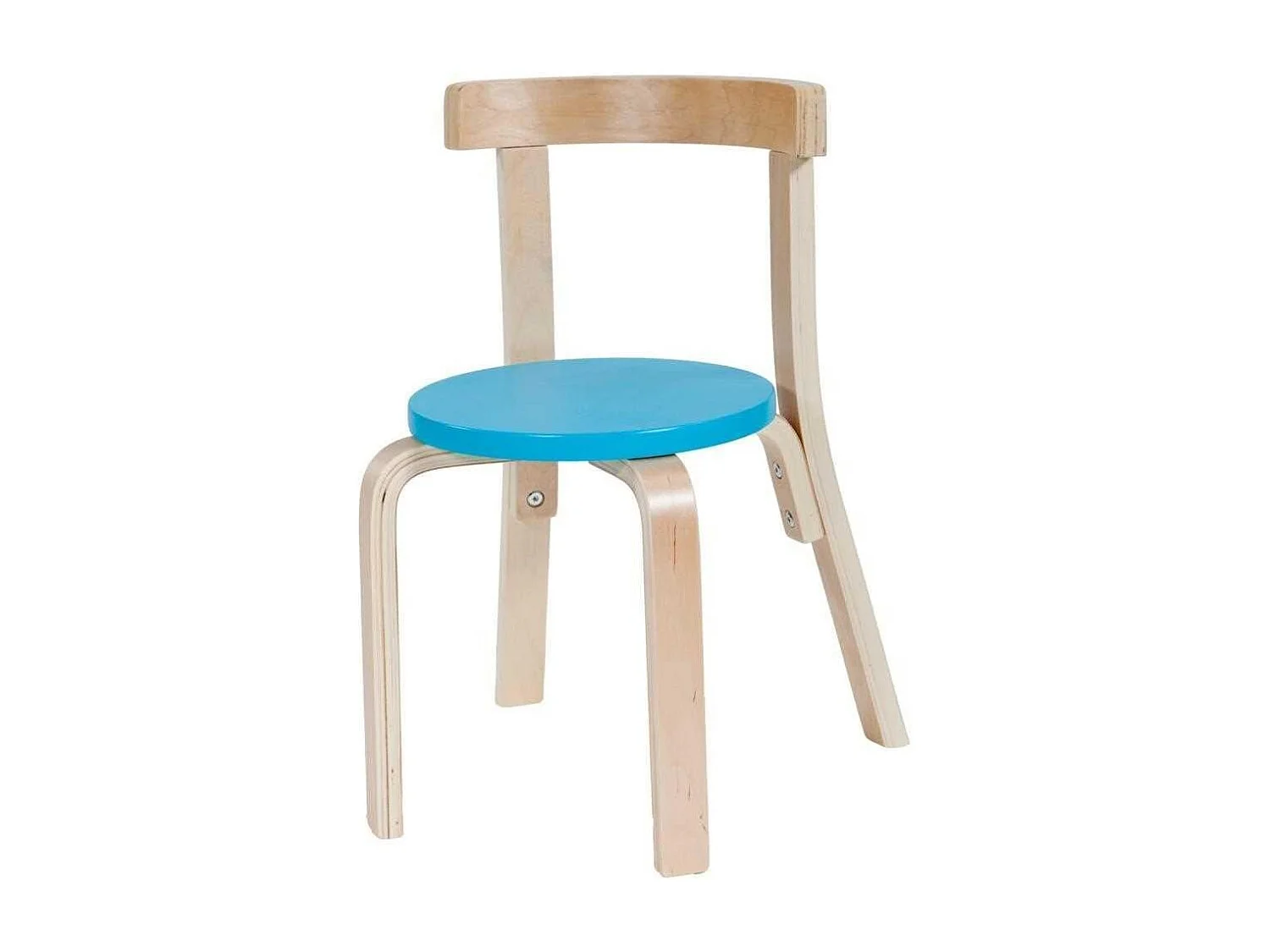 Set tavolo e 2 sedie per bambini in legno blu