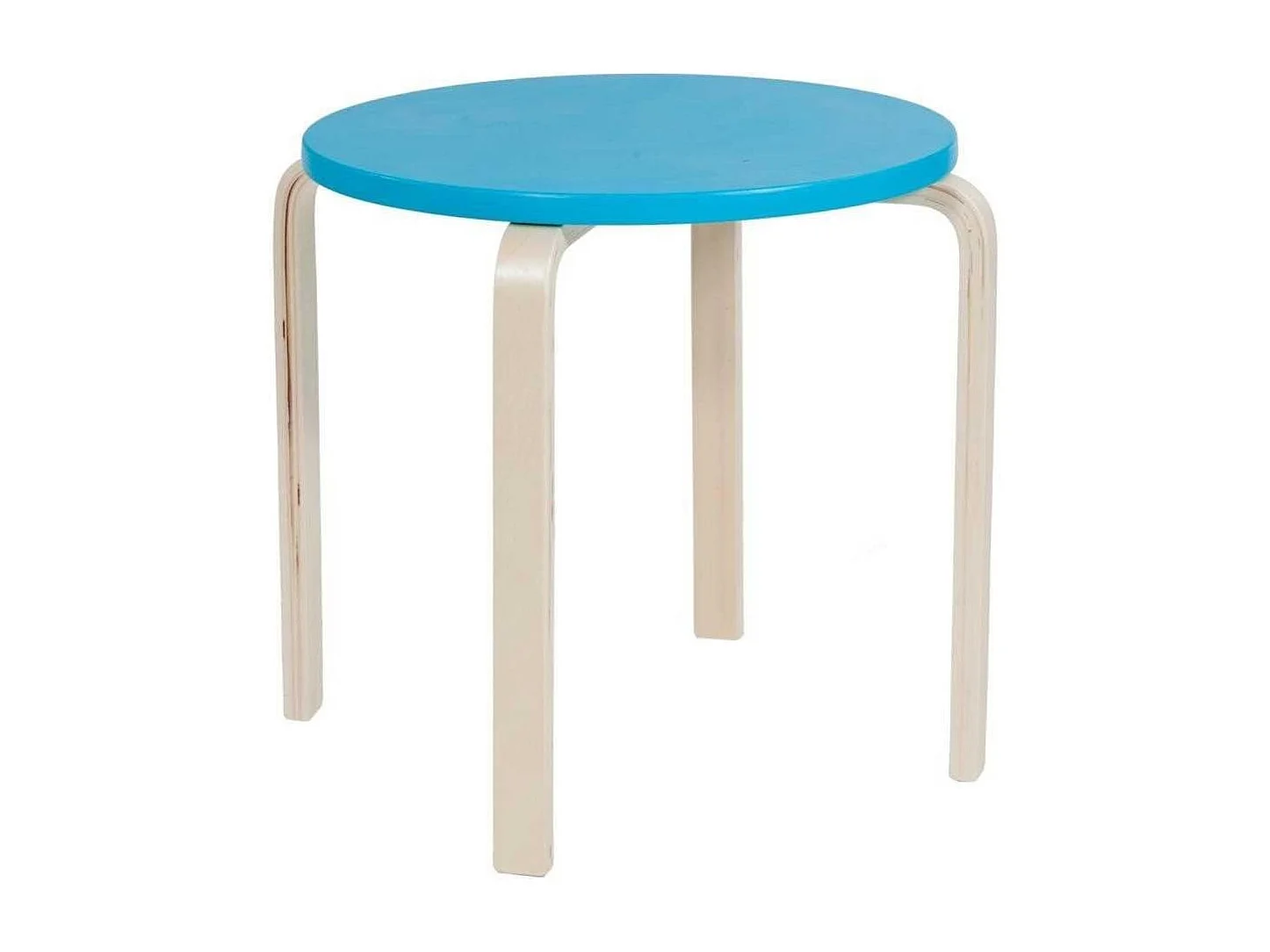 Set tavolo e 2 sedie per bambini in legno blu