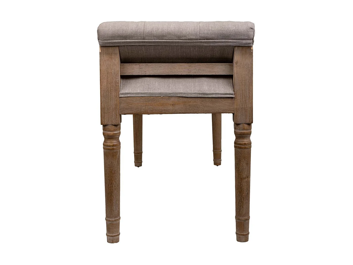 Banco madeira estofada marrom 108x41x46/59