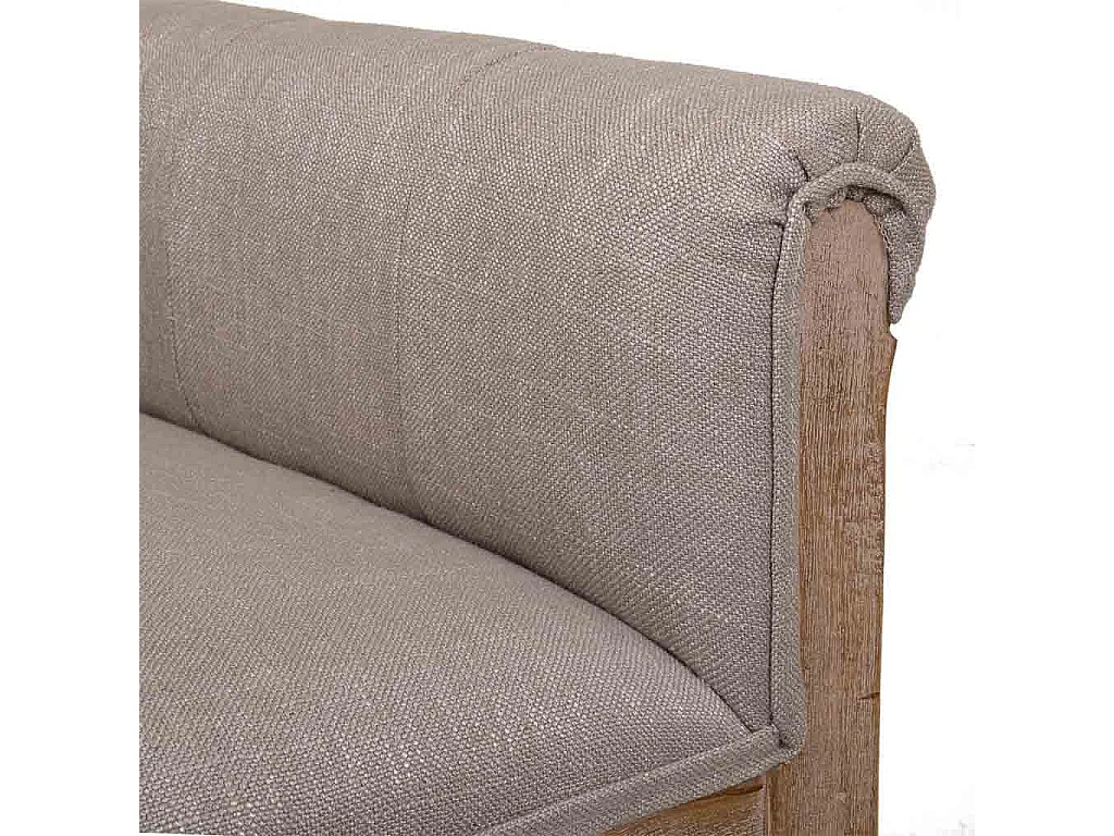 Banco madeira estofada marrom 108x41x46/59