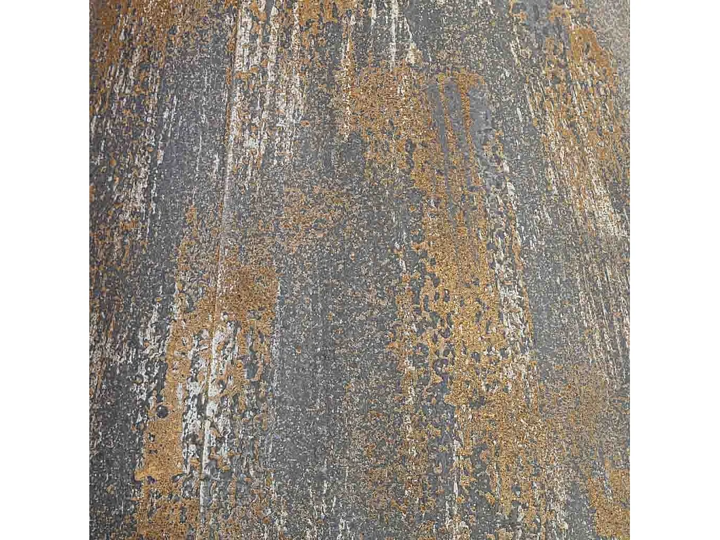 Lâmpada de mesa de madeira e metal com acabamento envelhecido