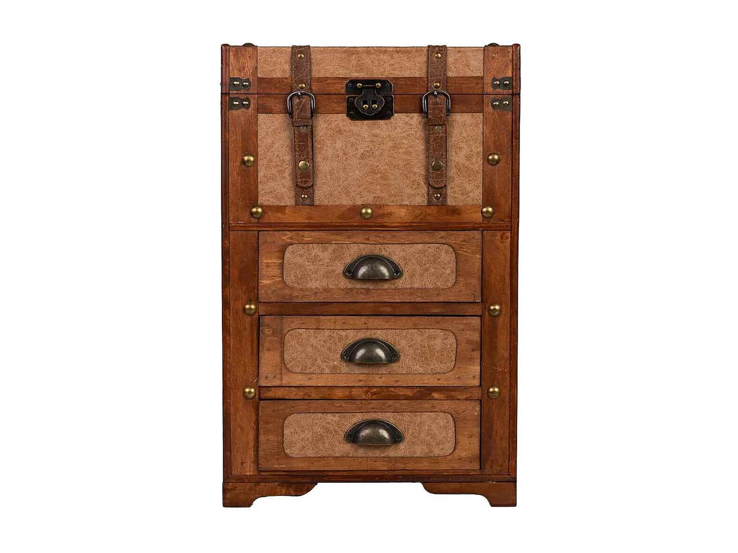 Coffre en bois marron 41x30x64