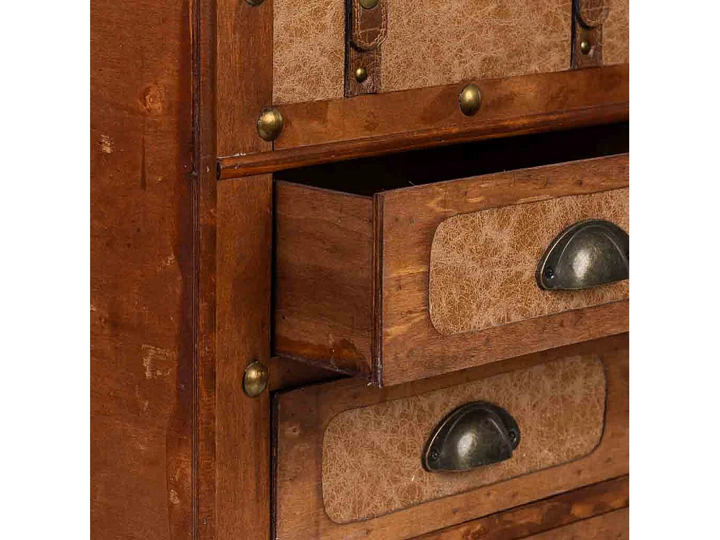 Coffre en bois marron 41x30x64