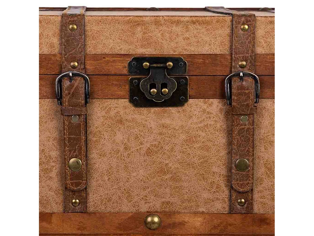 Coffre en bois marron 41x30x64