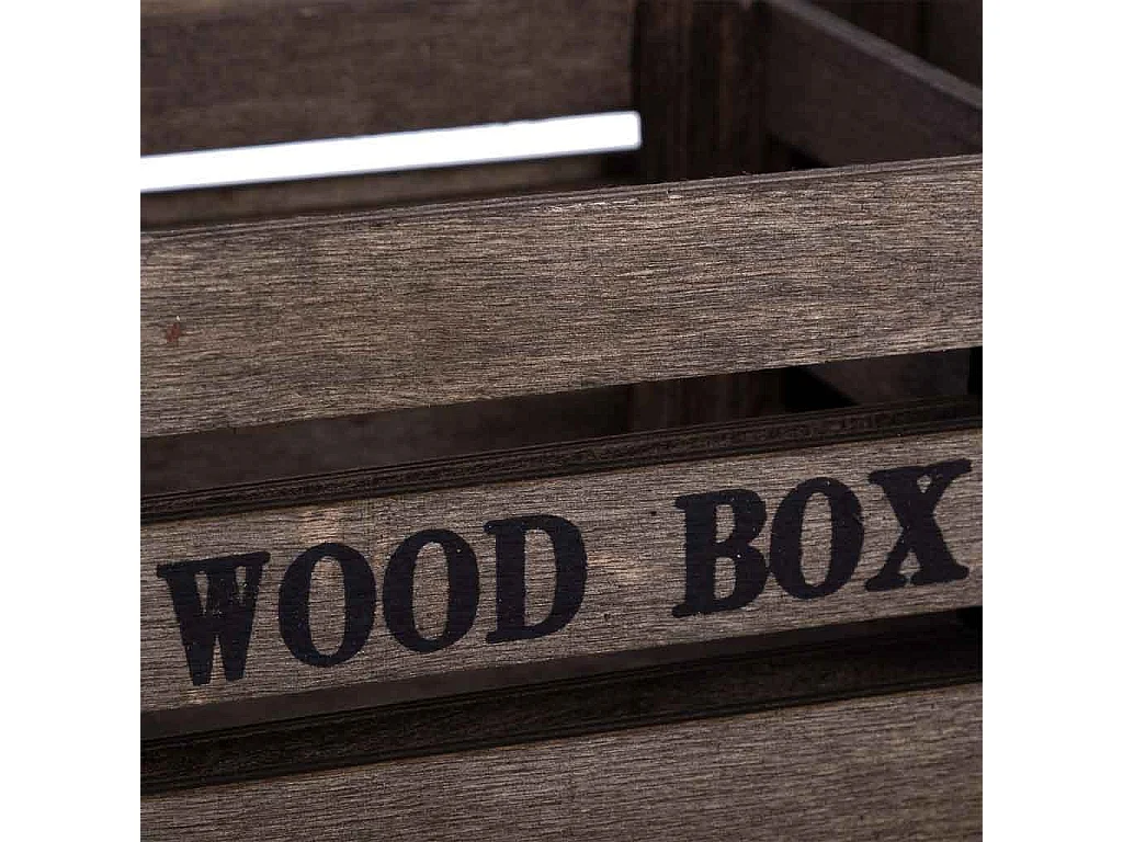 Holzschubladen-Set 2-teilig braun 20x13x09-16x11x08h cm