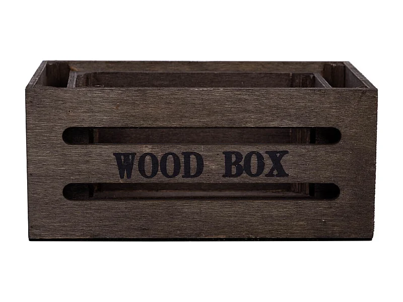 Lot de 2 tiroirs en bois marron 20x13x09-16x11x08h cm