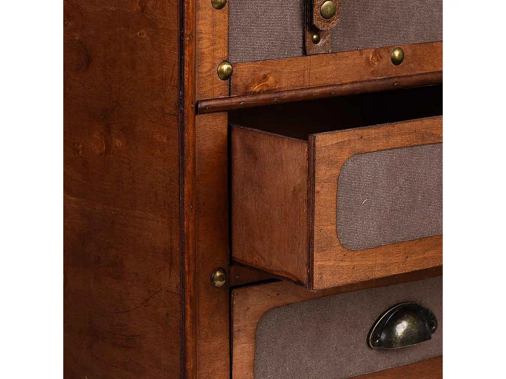 Coffre en bois marron 46x35x71h cm