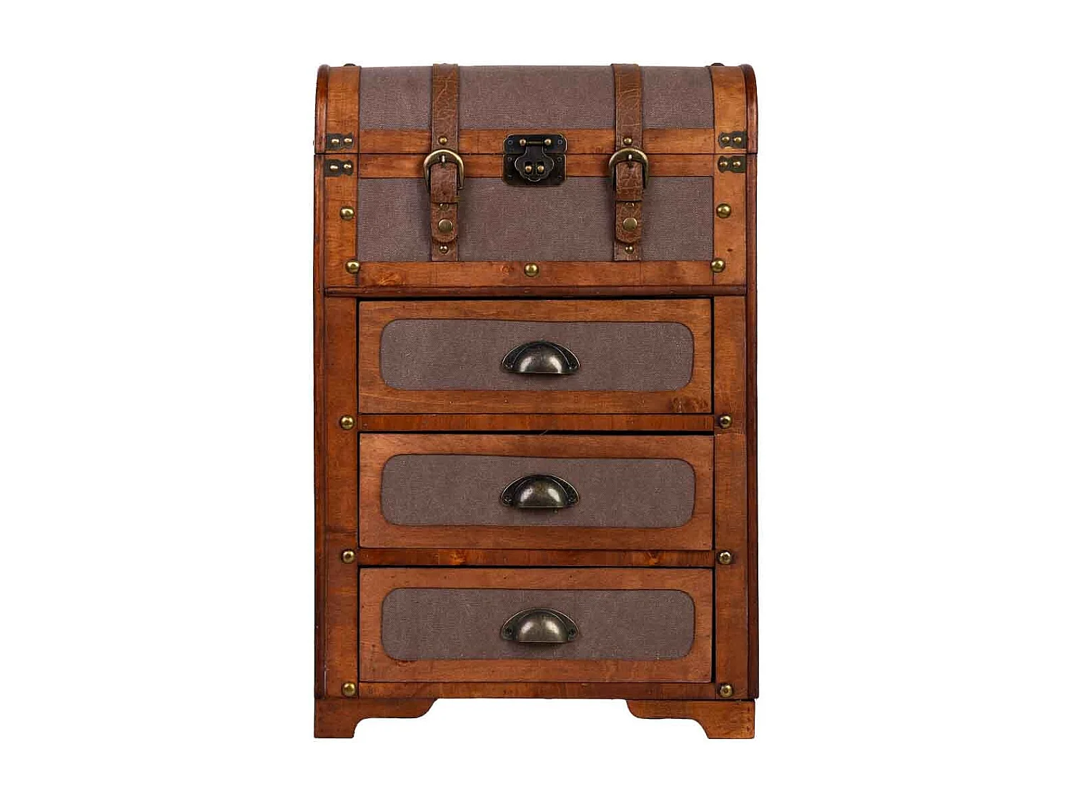 Braune Holztruhe 46x35x71h cm