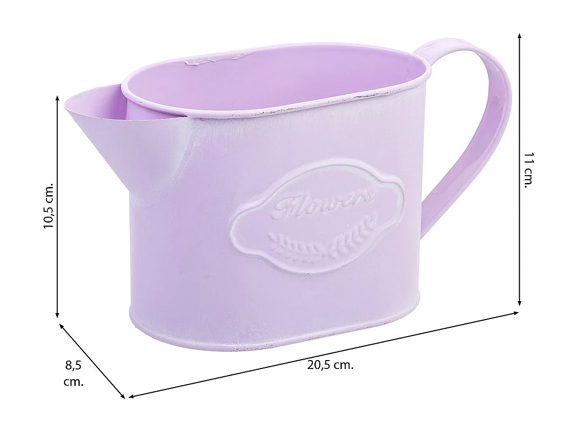 Rosa Metallgießkanne 20,5x8,5x105/11h cm