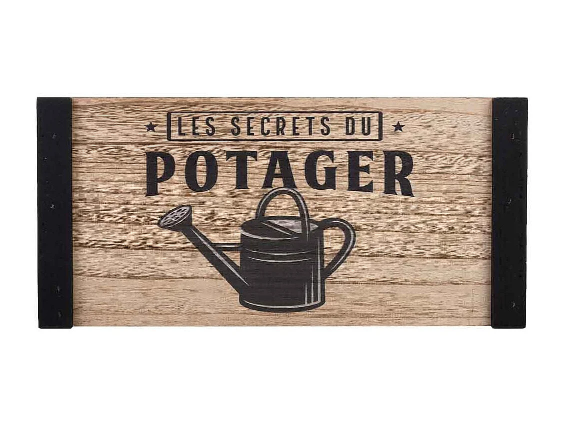 Lot de 3 tiroirs en bois imprimé