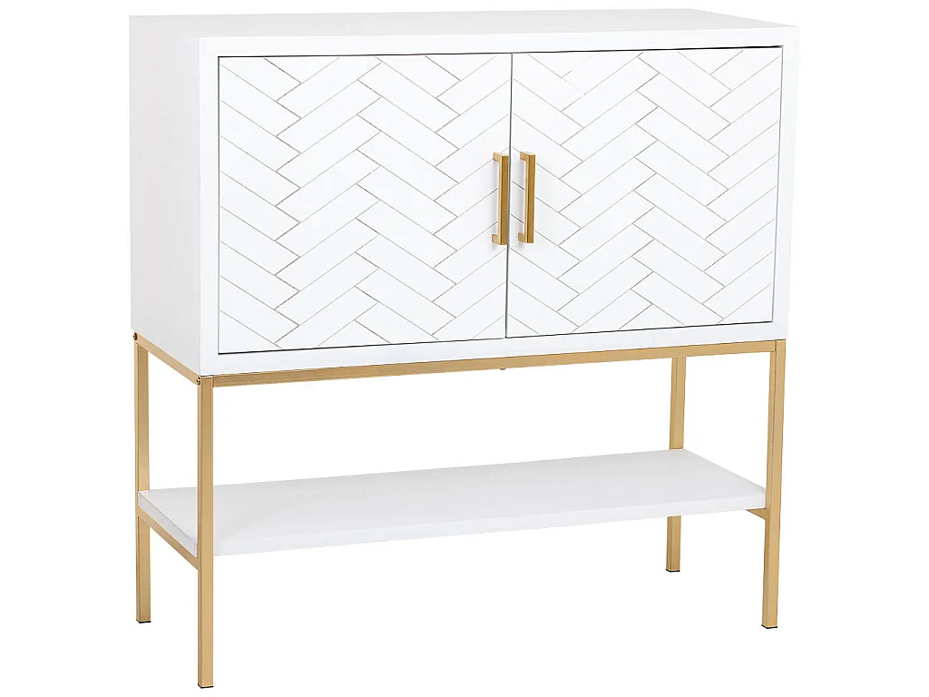 Credenza 2 ante legno e metallo 100x40x100h cm