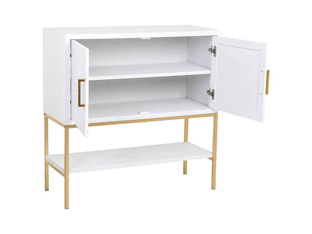 Credenza 2 ante legno e metallo 100x40x100h cm