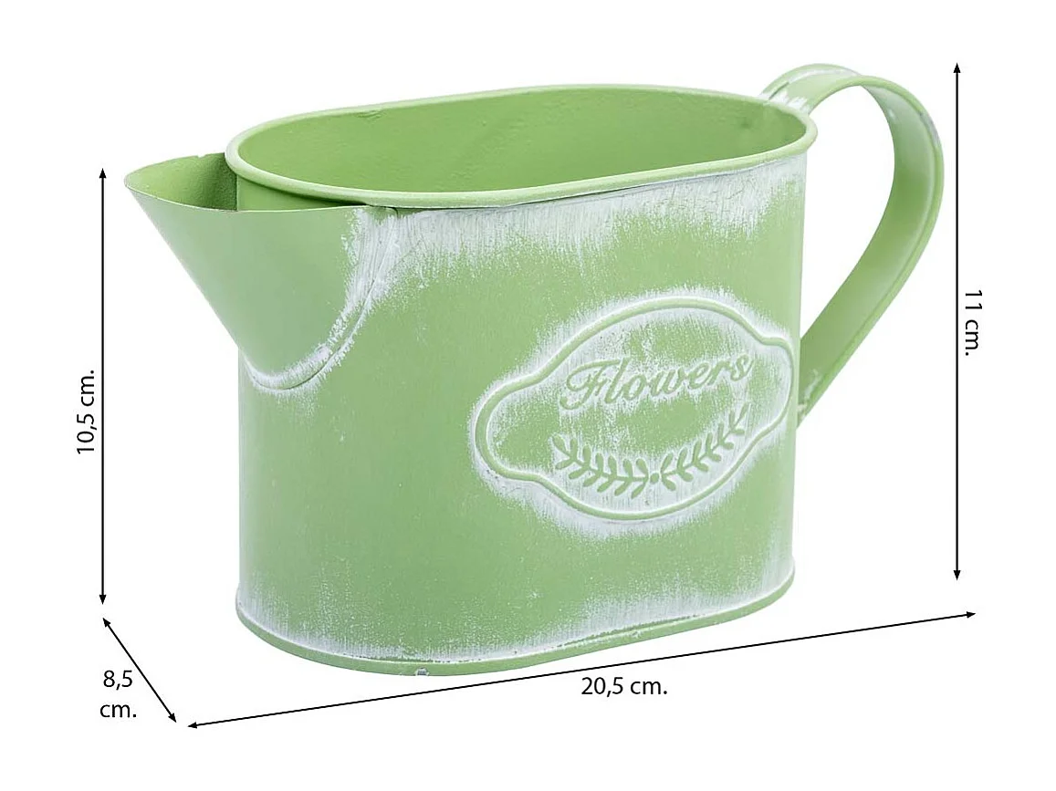 Grüne Metallgießkanne 20,5x8,5x105/11h cm