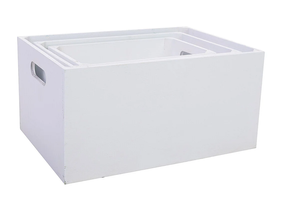 Bedruckte Holzschubladen 3er Set 36x26x18h-31x21x16h-26x16x14h cm