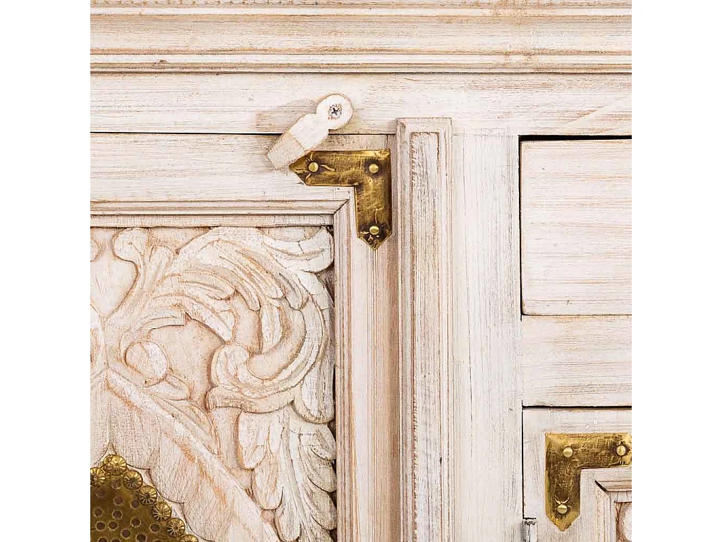 Buffet artisanal en bois 178x43x102h cm