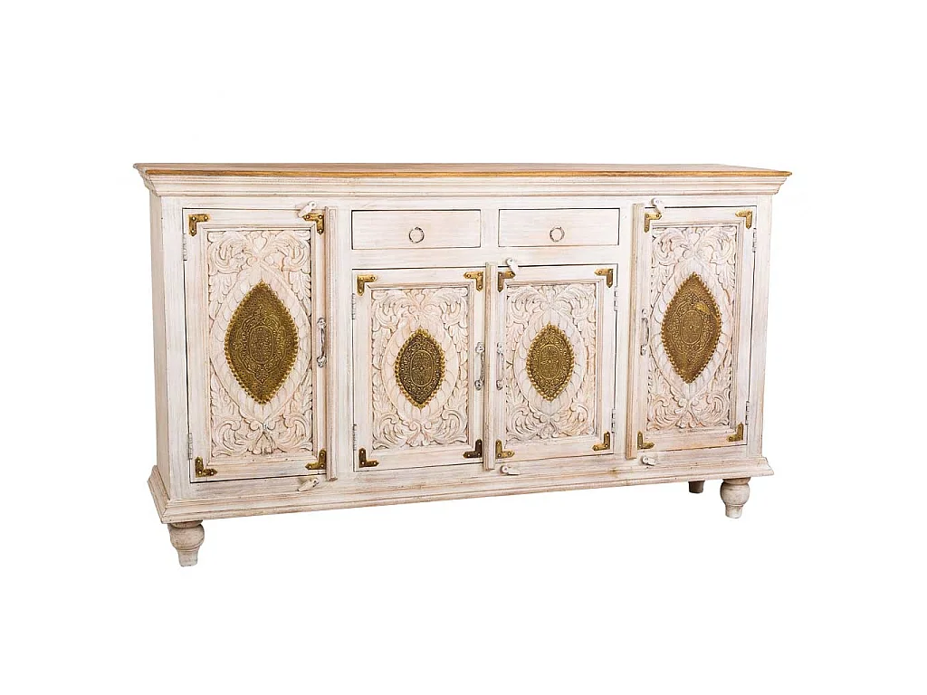 Credenza artigianale in legno 178x43x102h cm