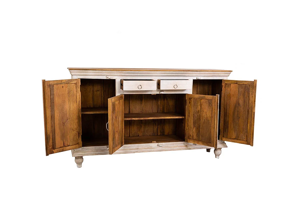 Credenza artigianale in legno 178x43x102h cm