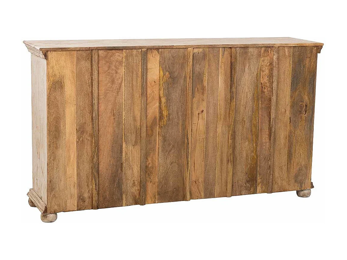 Buffet en bois beige fait main, 180x43x100h cm