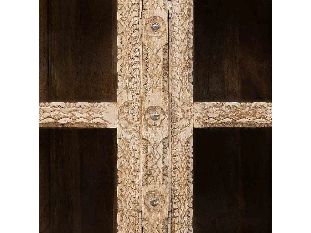 Buffet en bois beige fait main, 180x43x100h cm