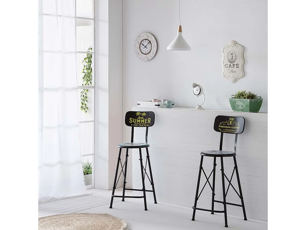 Horloge en bois blanc 60x60x2cm