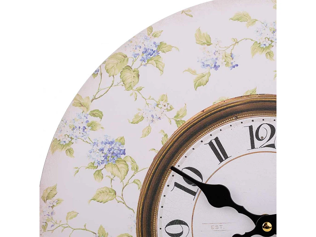 Weiße Holzuhr 60x60x2cm