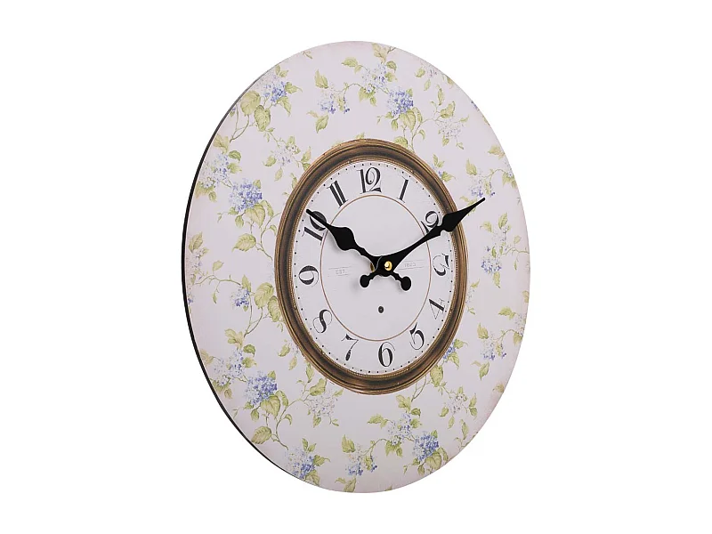Horloge en bois blanc 60x60x2cm