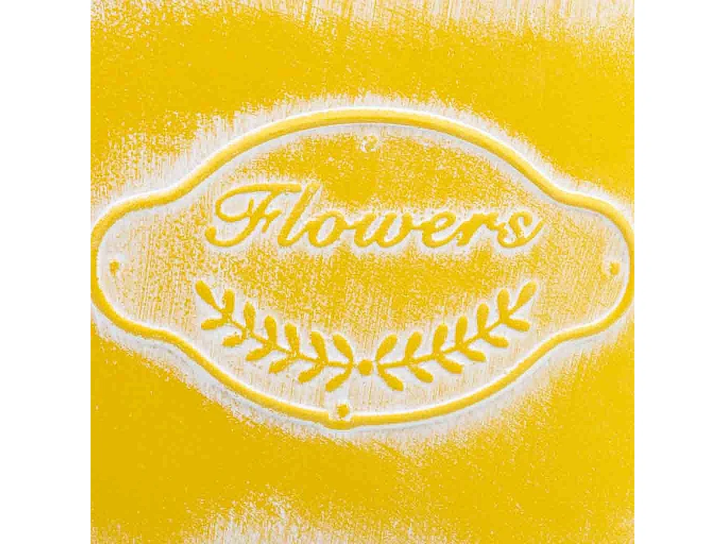 Arrosoir en métal jaune 20,5x8,5x105/11h cm