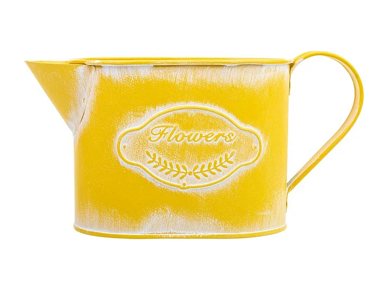 Arrosoir en métal jaune 20,5x8,5x105/11h cm